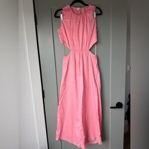 Elegant Pink Sleeveless Dress
